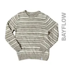 BAYFLOW ベイフロー ベージュ ストライプ ニット　2
