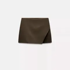 ZARA アシンメトリースコート　ブラウン