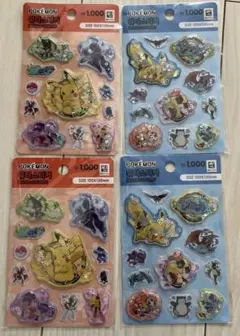 【匿名配送】ポケモン　　ウォーターシール　4枚セット　韓国　DAISO