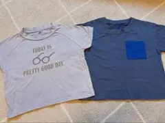 90 水色、ネイビーTシャツ2枚セット