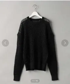 BEAUTY&YOUTH UNITED ARROWS メッシュクルーネックニット