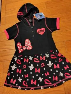 新品！　ミニーちゃんフード付きワンピース
