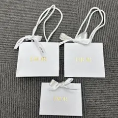 Dior ホワイトレザー調紙袋　3点
