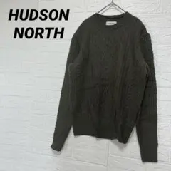 HUDSON NORTH S/P ラムウール100% ケーブル編みセーター