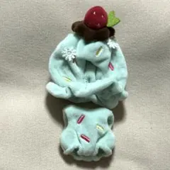 10cmぬいぐるみ服　チョコミントアイス