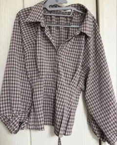 チェック長袖シャツ Mサイズ