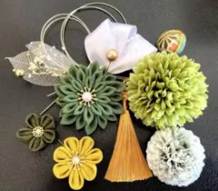 成人式 卒業式髪飾り ちりめん細工