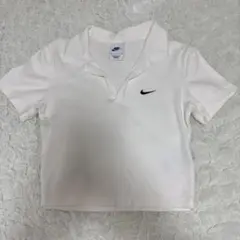 NIKE クロップドポロシャツ ホワイト Sサイズのサムネイル