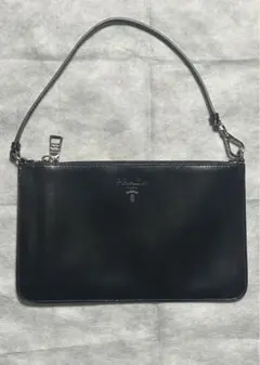 PRADA プラダ　ブラックエナメルレザー ショルダーポーチ