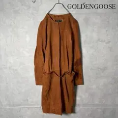 GOLDEN GOOSE ノーカラー　レザーコート　イタリア製　牛革 N2725のサムネイル
