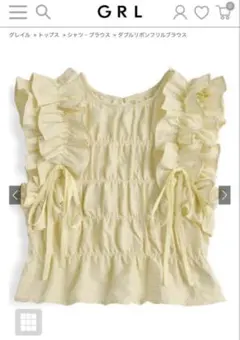 グレイル ダブルリボンフリルブラウス dk1443