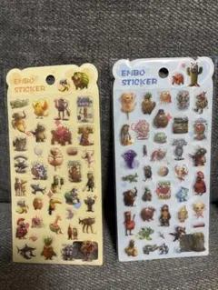 AIモンスター エンボスステッカー 2枚セット