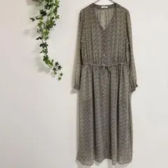 ［items urban research］花柄長袖ロングワンピース（F） 春