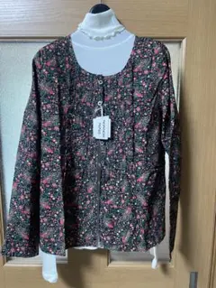 値下げ マドモアゼルノンノン ブラウス シャツ 長袖 MＬ 綿100% 可愛い