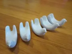 【未使用】白山陶器 とり型箸置き 5個セット 鳥のサムネイル