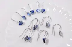 No. 29 お魚　デザイン　ピアス　カン付き　まとめ売り　8ペア　シルバー