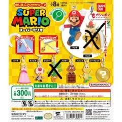 新品 スーパーマリオ ガチャ めじるしアクセサリー 3 セミコンプ 6種 ①