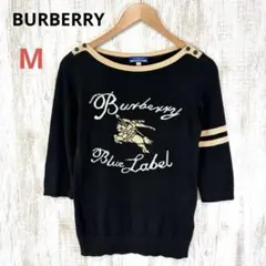 バーバリー ビッグホース ロゴ バックハート コットン ニット y2k