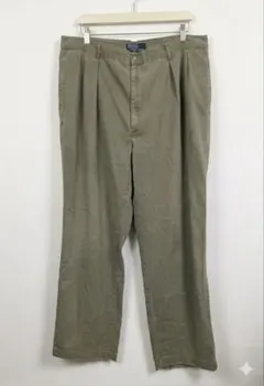 90s Polo Ralph Lauren USA製 チノパン W42 オリーブ