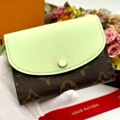 ルイヴィトン モノグラム ポルトモネ ロザリ グリーン 財布 コインケース 小銭