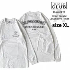 新品未使用 プロクラブ ヘビーウエイト プリント 長袖Tシャツ B柄 白 XL