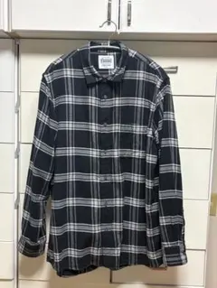 GLOBAL WORK フランネルシャツ XLブラック/ホワイトチェック