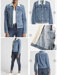 GAP ギャップ 襟ボア アイコンデニムジャケット レディース サイズXS 美品