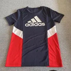 新品未使用　adidas Tシャツ ネイビー/レッド　160㎝