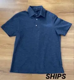 【美品】SHIPS シップス　ポロシャツ　半袖　ネイビー　Sサイズ