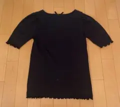【Avail】 半袖リブTシャツ ブラック　Lのサムネイル