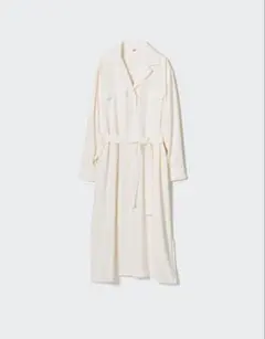UNIQLO ユニクロ UVカットシャツワンピース ホワイト Sサイズのサムネイル
