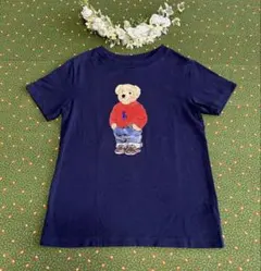 美品 ポロ ラルフローレン ポロベア Tシャツ 120cm キッズ ネイビー