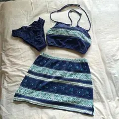 9号 着画有り 値下げしました。試着 水通しのみ 水着 3点セット 2way