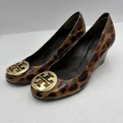 EC541 Tory Burch レオパード柄 ウェッジソール パンプスのサムネイル