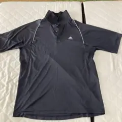 adidas ダークグレー ポロシャツ