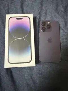 Apple iPhone 14 Pro ディープパープル 本体　割れなし