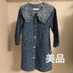 ZARA 花柄デニムワンピース 110cm