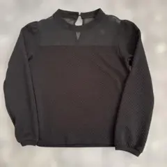 黒 長袖 シースルー トップス