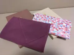 風呂敷2点 (正絹無地と化繊縮緬花柄)