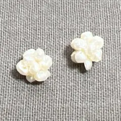 xk520/SALE！淡水パール◇編み込みボール　2個