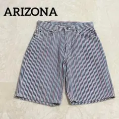 【アリゾナ】ストライプショートパンツ USA製 コットン 32 ショーツ Lのサムネイル