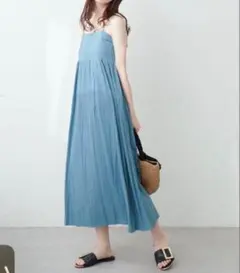 ナチュラルクチュール★キャミワンピース ロング丈 バックリボンのサムネイル