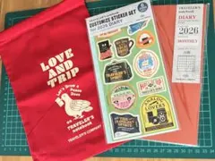 トラベラーズノート レギュラーサイズ ダイアリー ステッカー コットンバッグ