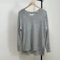 Nolley's カシミヤ混　Vネック　ニット　グレー