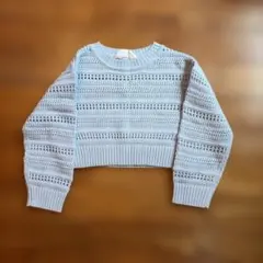 H&M 透かし編み クロップドセーター 140cm
