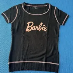 Barbie 半袖ニット ブラック