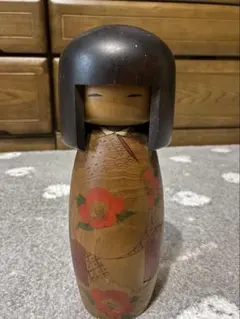 創作こけし 椿模様 黒髪 伝統工芸品 - メルカリ