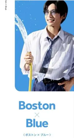 週末限定)zoff 目黒蓮さんCM着用　Boston x Blue サングラス