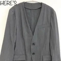 【HERE'S】テーラードジャケット　春夏　グレー　Mのサムネイル