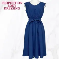 新品✨プロポーションボディドレッシング ノースリーブワンピース リボン フレア